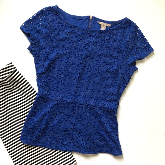 cobalt blue peplum top